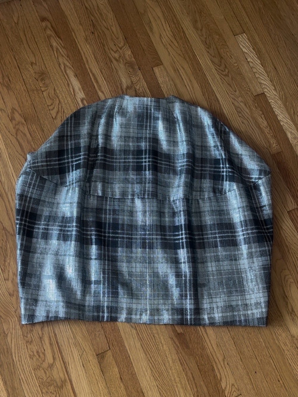 ICONIC DRIES VAN NOTEN METALLIC SILVER PLAID CAPE - Picture 2 of 2